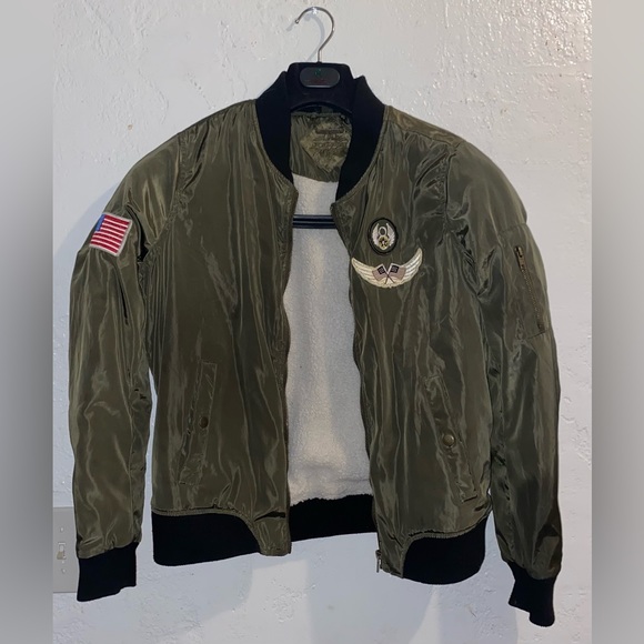 Jou Jou Other - JOU JOU Army Green Bomber Jacket SIZE XL